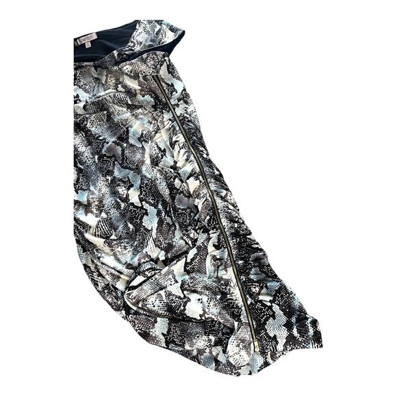 JENNIFER Lopez JLO Plus Midi DRESS 1X Women's Snakeskin Print Side Zip Mob Wife - Picture 5 of 8